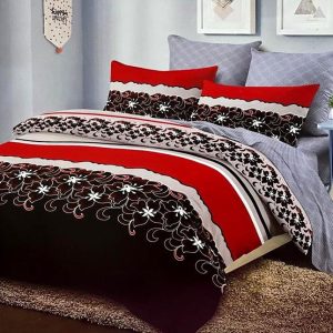 Red black 4pc Duvet